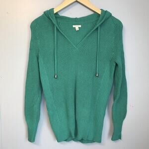 Sonoma Green Long Sleeve Knit Hooded Sweater